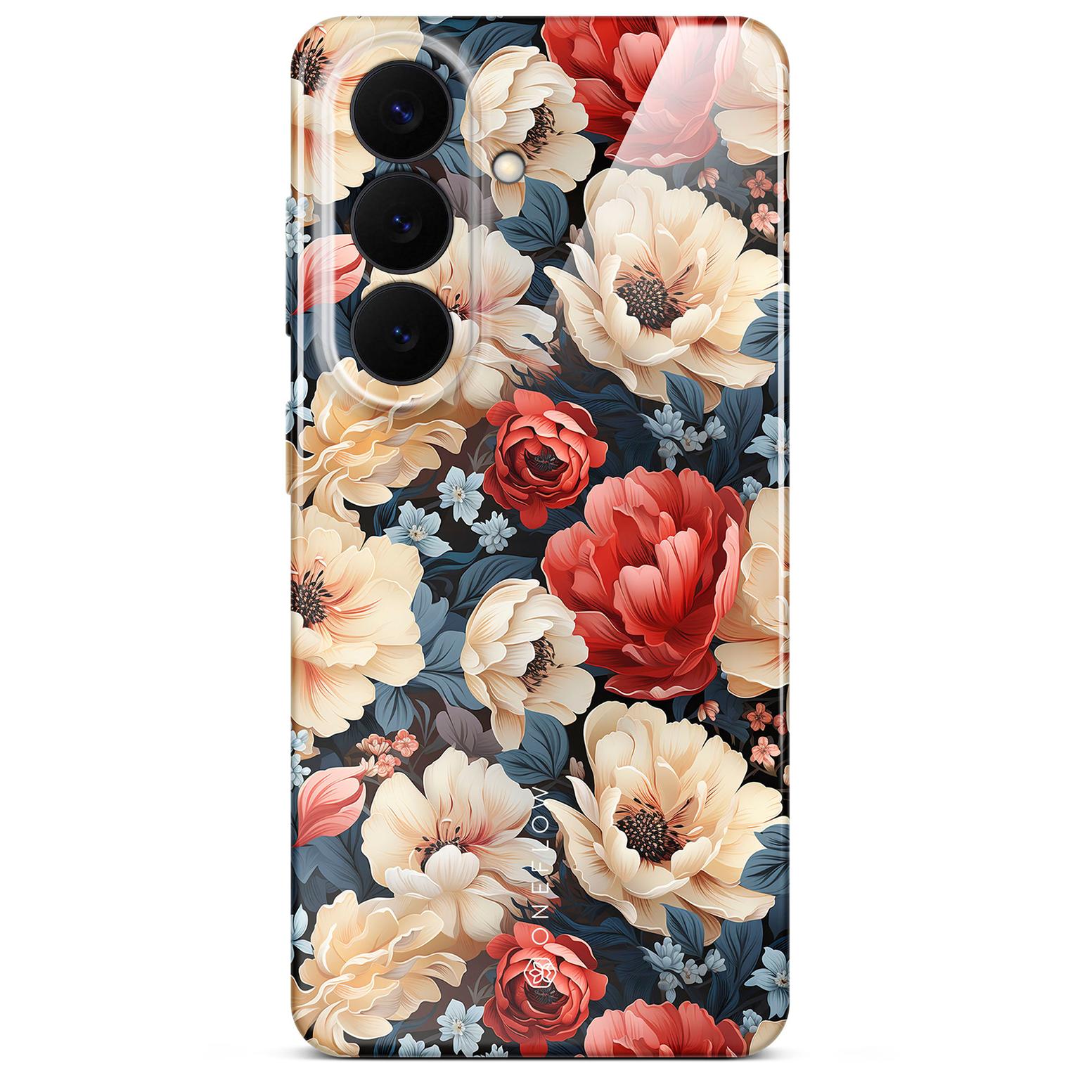 Flower Cover für Samsung Galaxy S26 in der Farbe Mystic Flora (Rot)