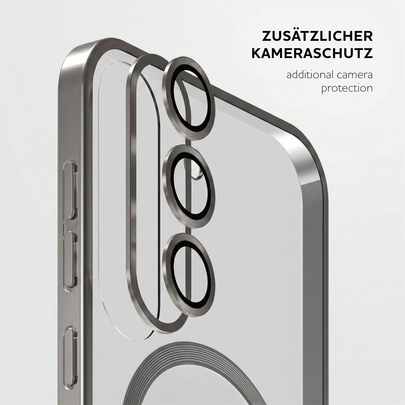 Aura Case für Samsung Galaxy S26 Plus in der Farbe Titan Glow (Silber)