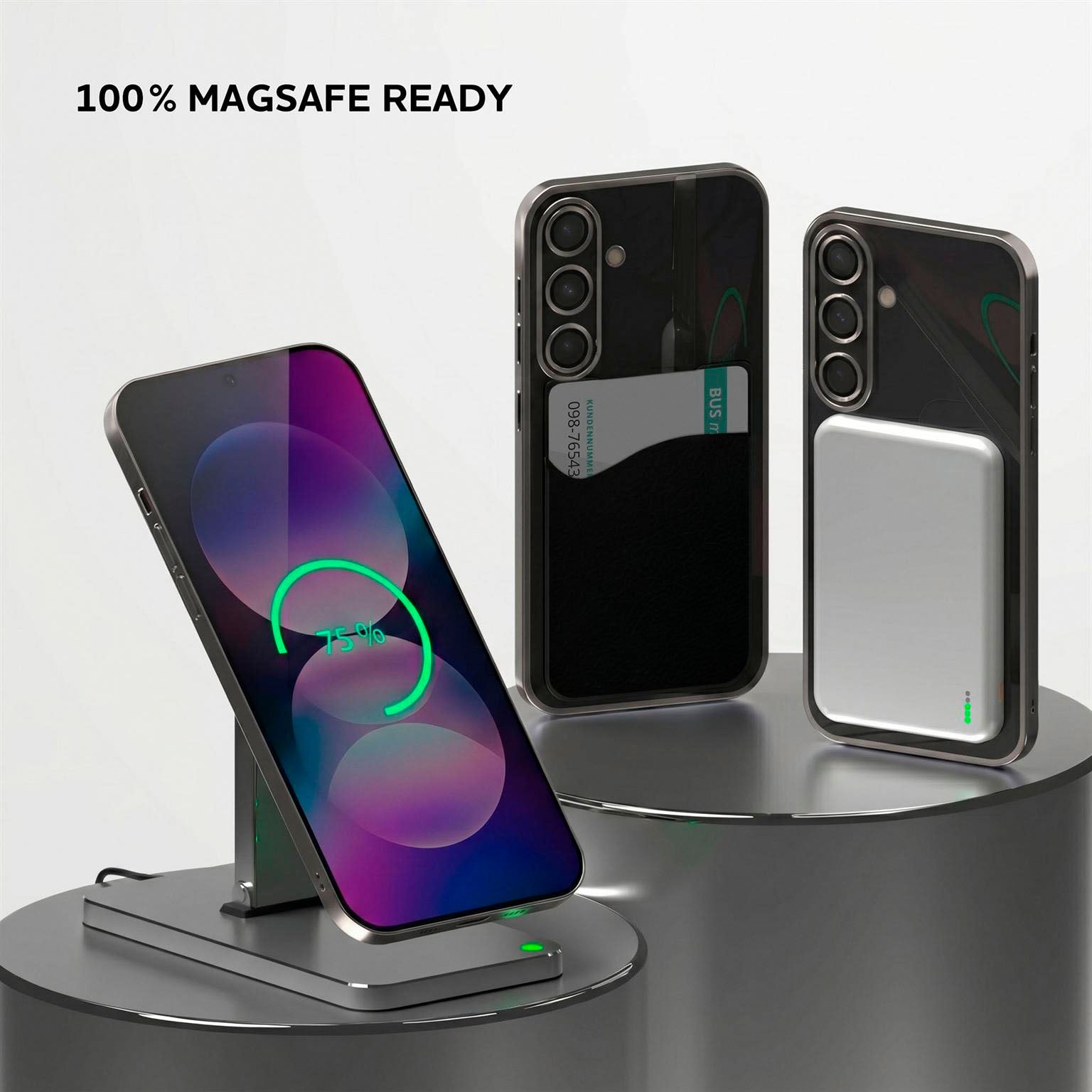 Aura Case für Samsung Galaxy S26 Plus in der Farbe Titan Glow (Silber)