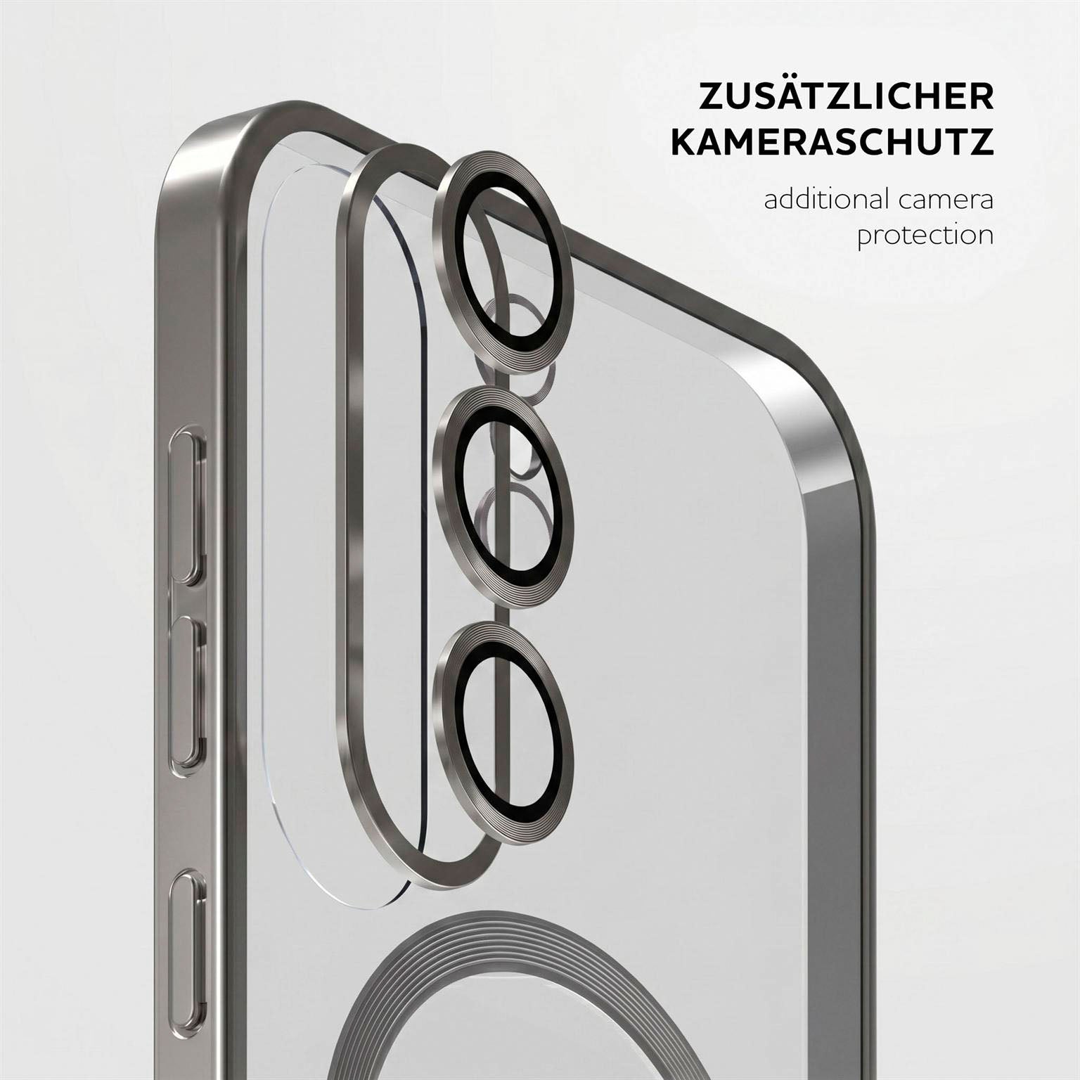 Aura Case für Samsung Galaxy S26 Ultra in der Farbe Titan Glow (Silber)