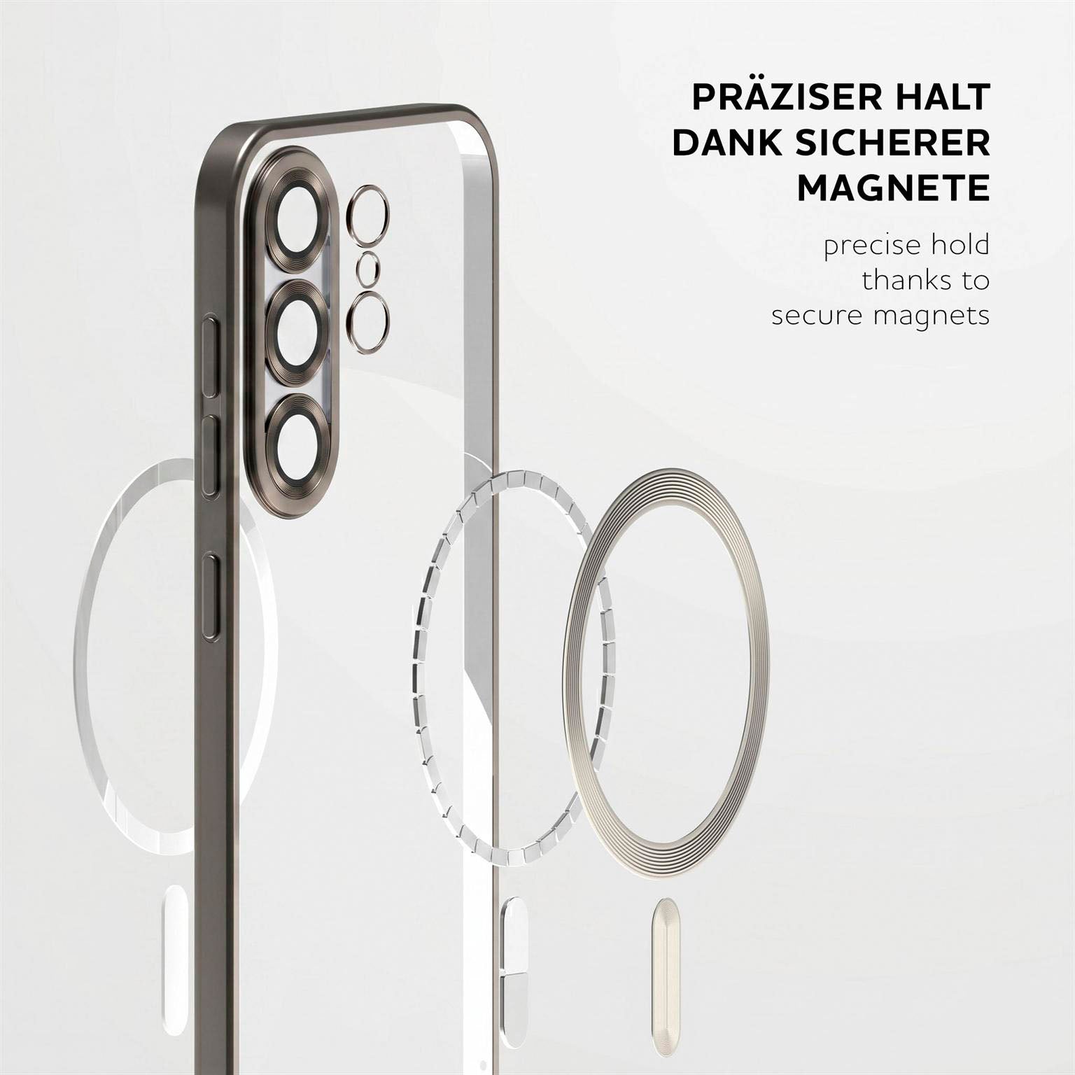Aura Case für Samsung Galaxy S26 Ultra in der Farbe Titan Glow (Silber)