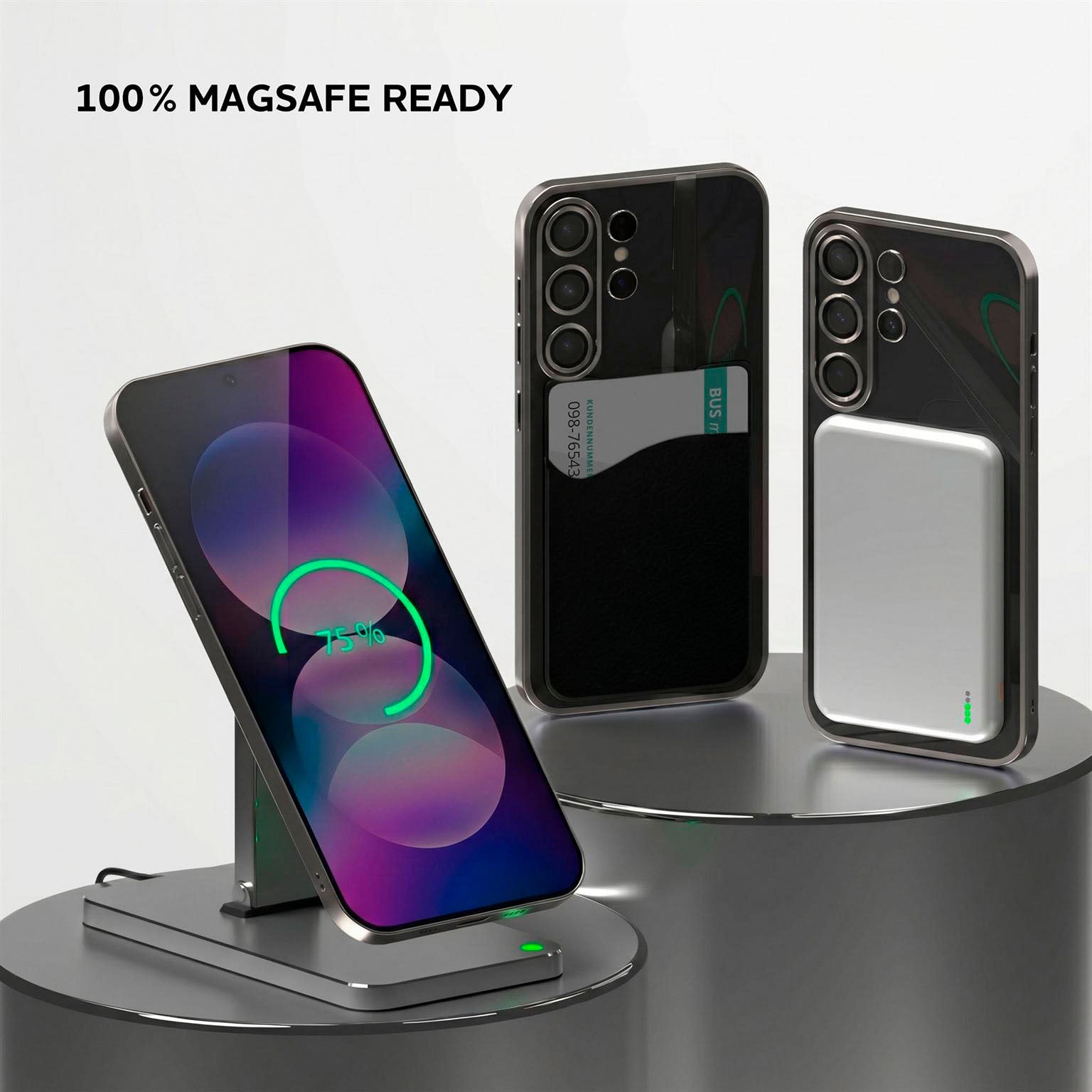 Aura Case für Samsung Galaxy S26 Ultra in der Farbe Titan Glow (Silber)