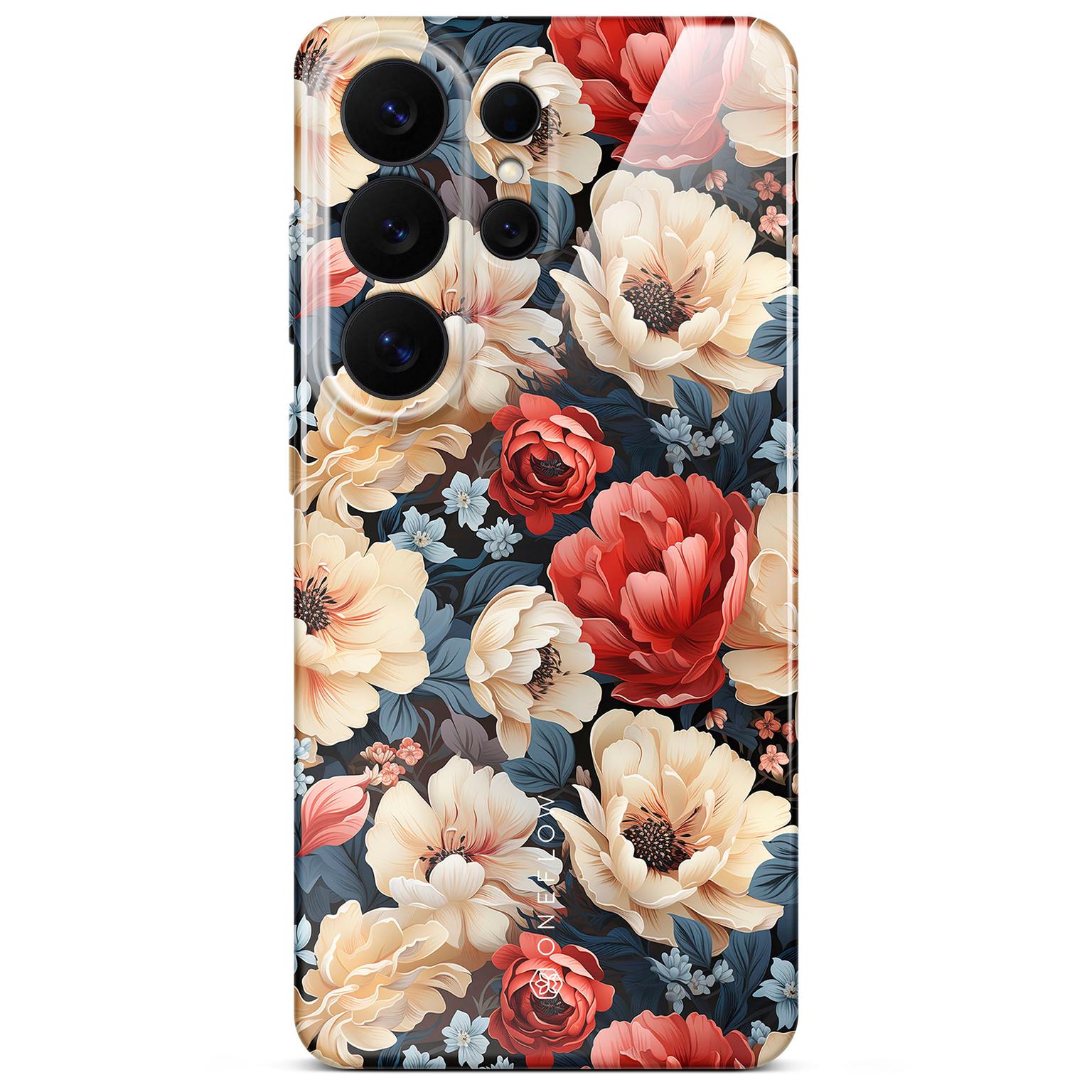 Flower Cover für Samsung Galaxy S26 Ultra in der Farbe Mystic Flora (Rot)