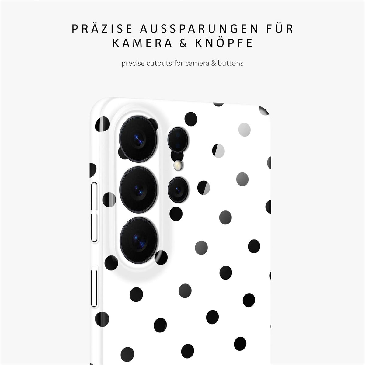 Splash Case für Samsung Galaxy S26 Ultra in der Farbe Polka Noir (Weiß)