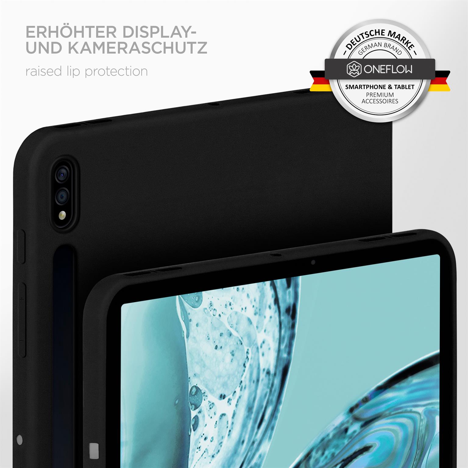 Soft Case für Samsung Galaxy Tab S7 Plus in der Farbe Onyx Schwarz (Schwarz)